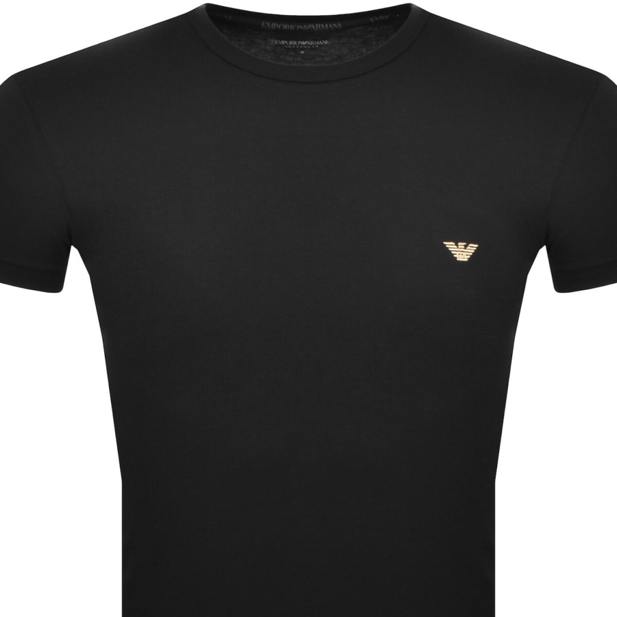 Emporio Armani - ブラックイーグルロゴ Tシャツ Emporio Armani Eagle T Shirt Black | Mainline Menswear